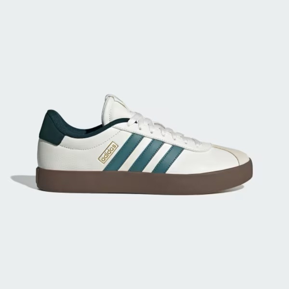 NWT Adidas VL Court 3.0 Men’s Shoes - White/Teal/Brown - JR8635